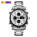 SKMEI 1389 Herren Sport Digitaluhr Japan Dual Movement Edelstahl Quarzuhren